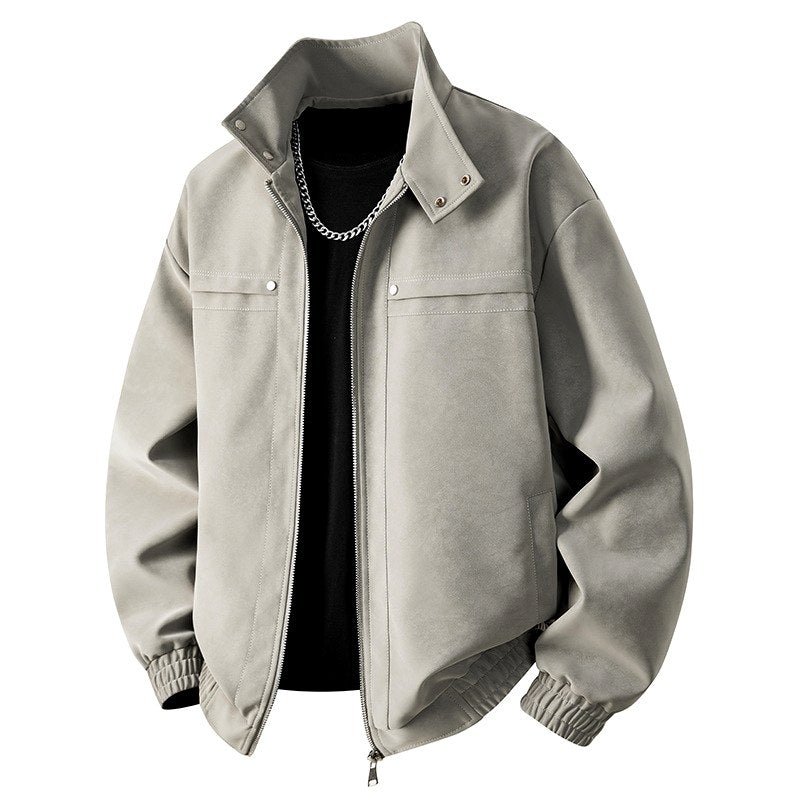 Randy - Men's Suede Style Zip Front Jacket 4