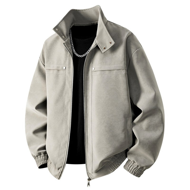 Randy - Men's Suede Style Zip Front Jacket 4