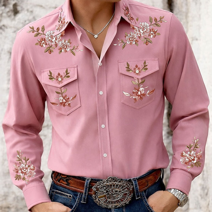Remington - Men's Embroidered Yoke Snap-Front Western Shirt