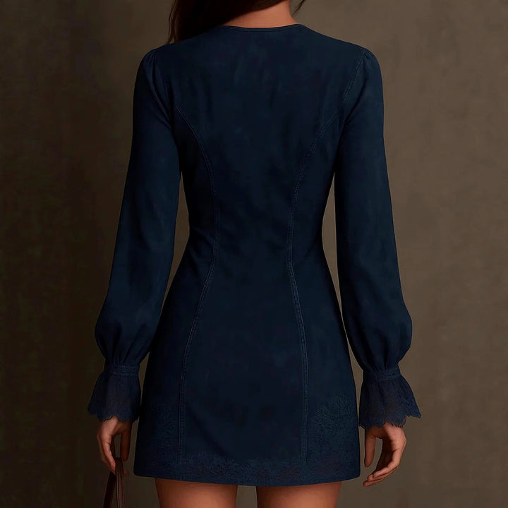 Rhea - Women's Embroidered Zip Front Tunic Dress 7