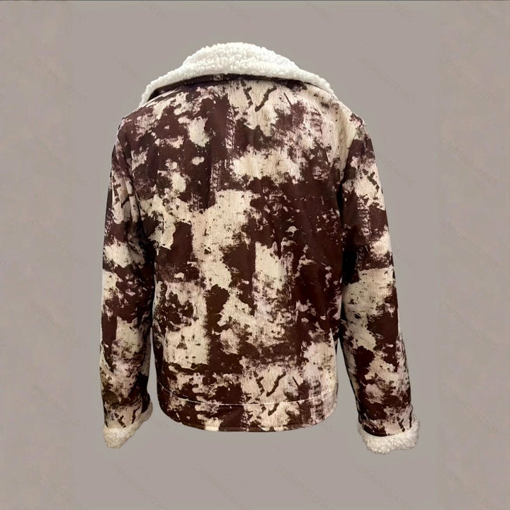 Rosalia – Women’s Distressed Fleece Collar Jacket 5