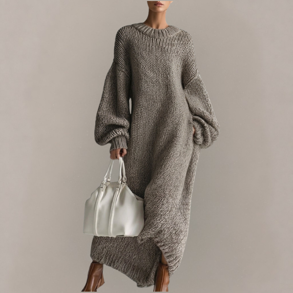 Rosemary - Women's Oversized Ribbed Maxi Sweater Dress