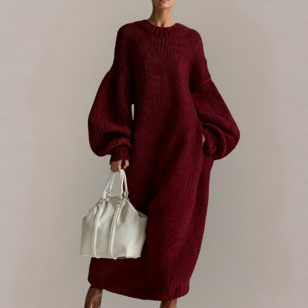 Rosemary - Women's Oversized Ribbed Maxi Sweater Dress