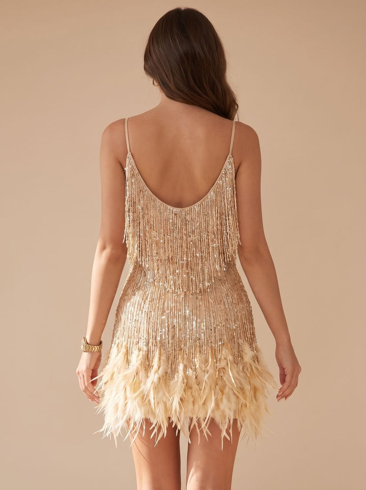 Rosina - Women’s Sparkling Fringe Party Dress