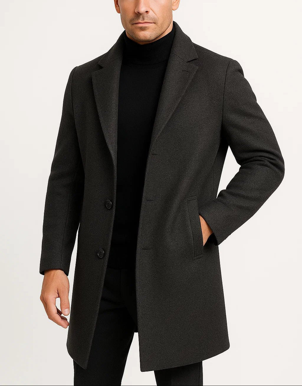 Royce - Men's Single-Button Wool-Blend Coat