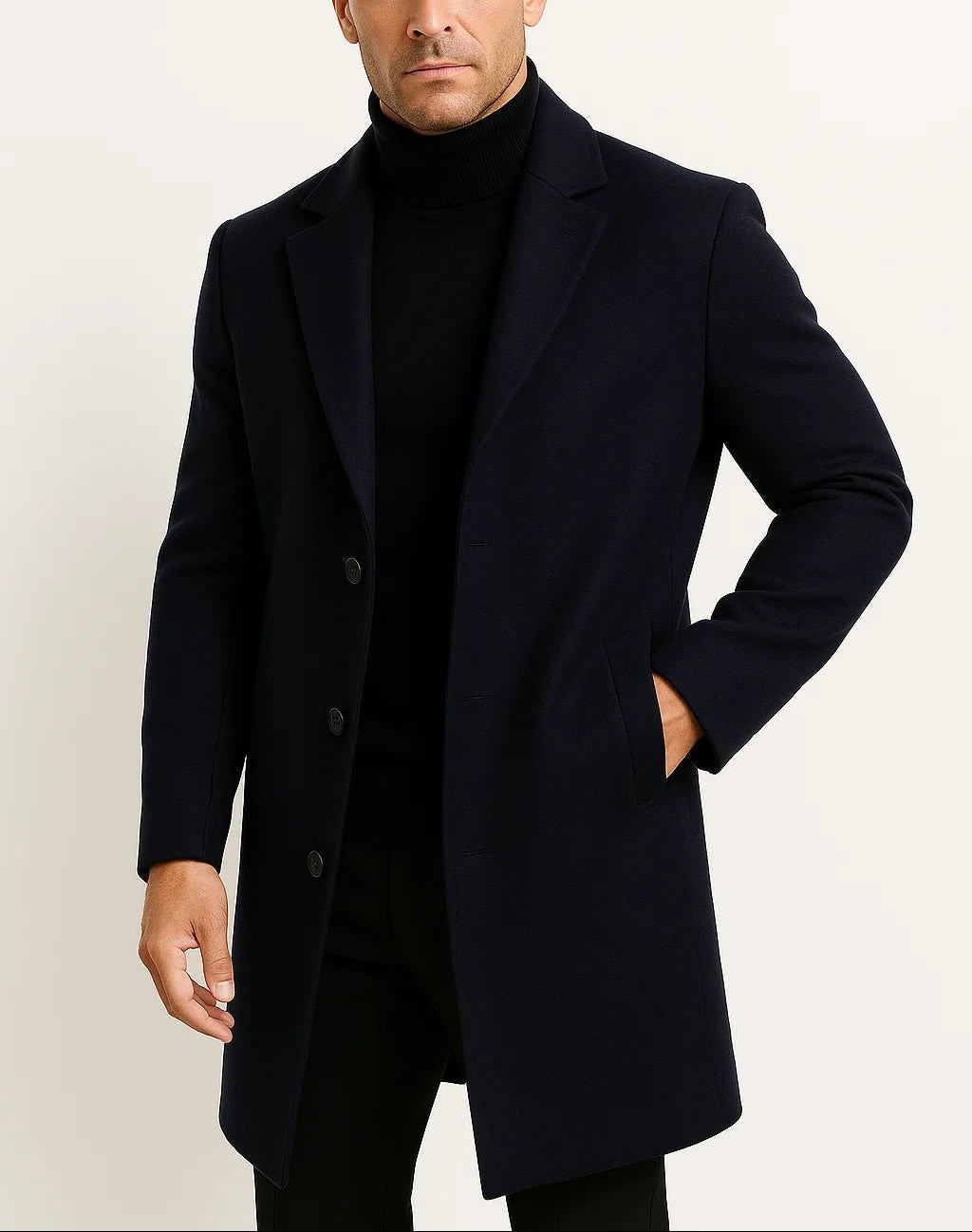 Royce - Men's Single-Button Wool-Blend Coat