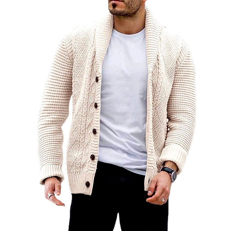Russell - Men's Cable Knit Shawl Collar Cardigan 1