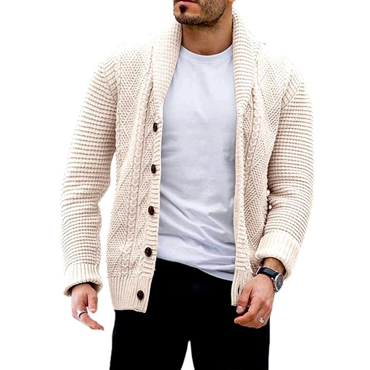 Russell - Men's Cable Knit Shawl Collar Cardigan 1