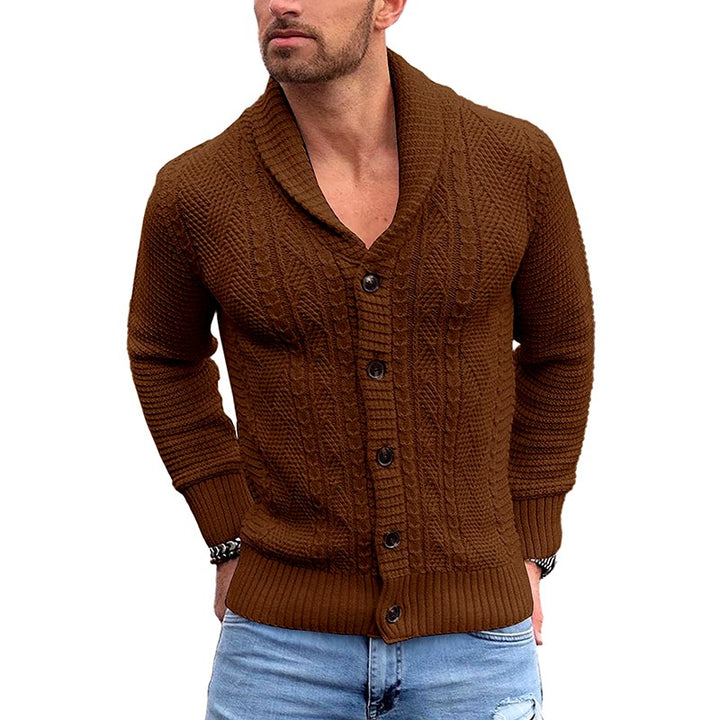Russell - Men's Cable Knit Shawl Collar Cardigan 3