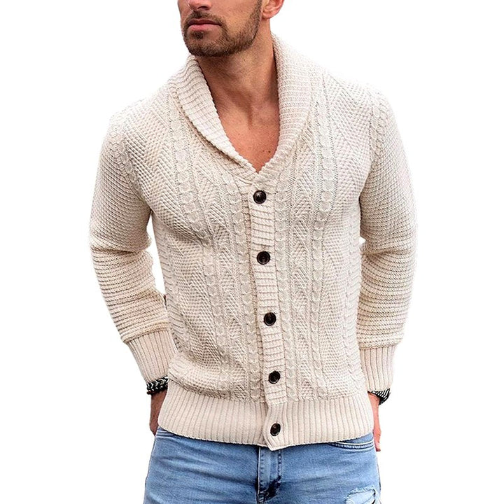 Russell - Men's Cable Knit Shawl Collar Cardigan 5