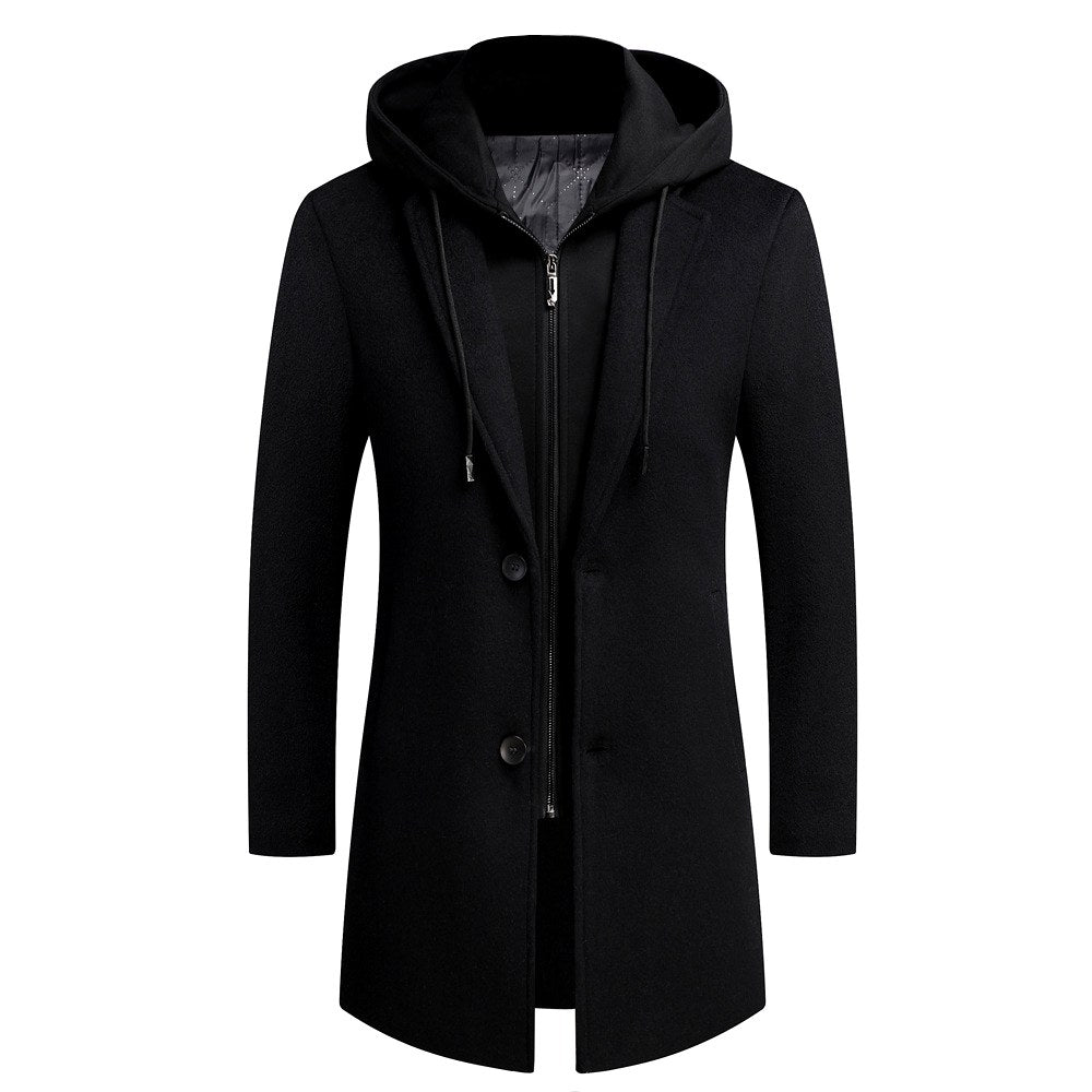 Rutherford - Men's Hooded Wool Blend Overcoat 2