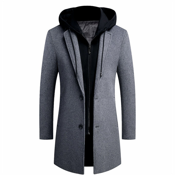 Rutherford - Men's Hooded Wool Blend Overcoat 3