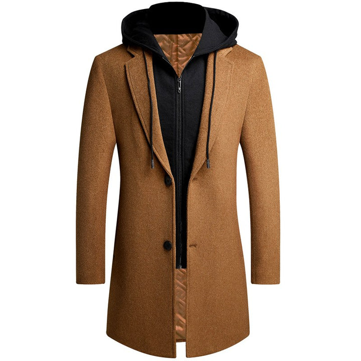 Rutherford - Men's Hooded Wool Blend Overcoat 4