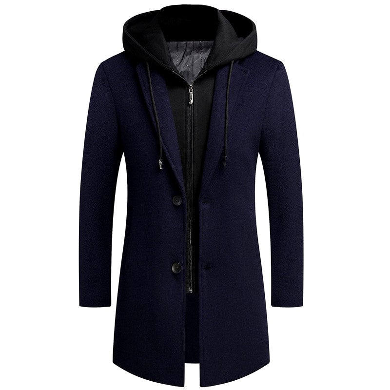 Rutherford - Men's Hooded Wool Blend Overcoat 5