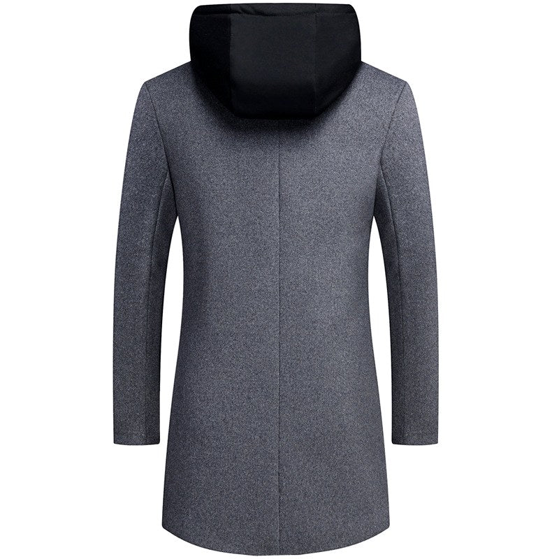 Rutherford - Men's Hooded Wool Blend Overcoat 6