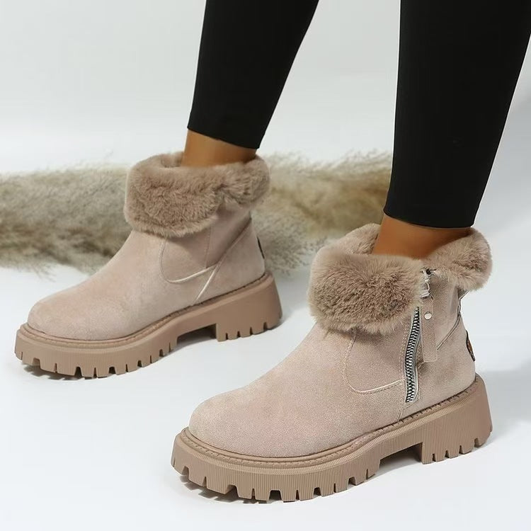 Samantha - Women's Fur Lined Snow Boots with Side Zip 1