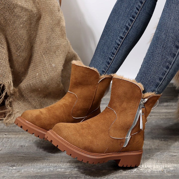 Samantha - Women's Fur Lined Snow Boots with Side Zip 4