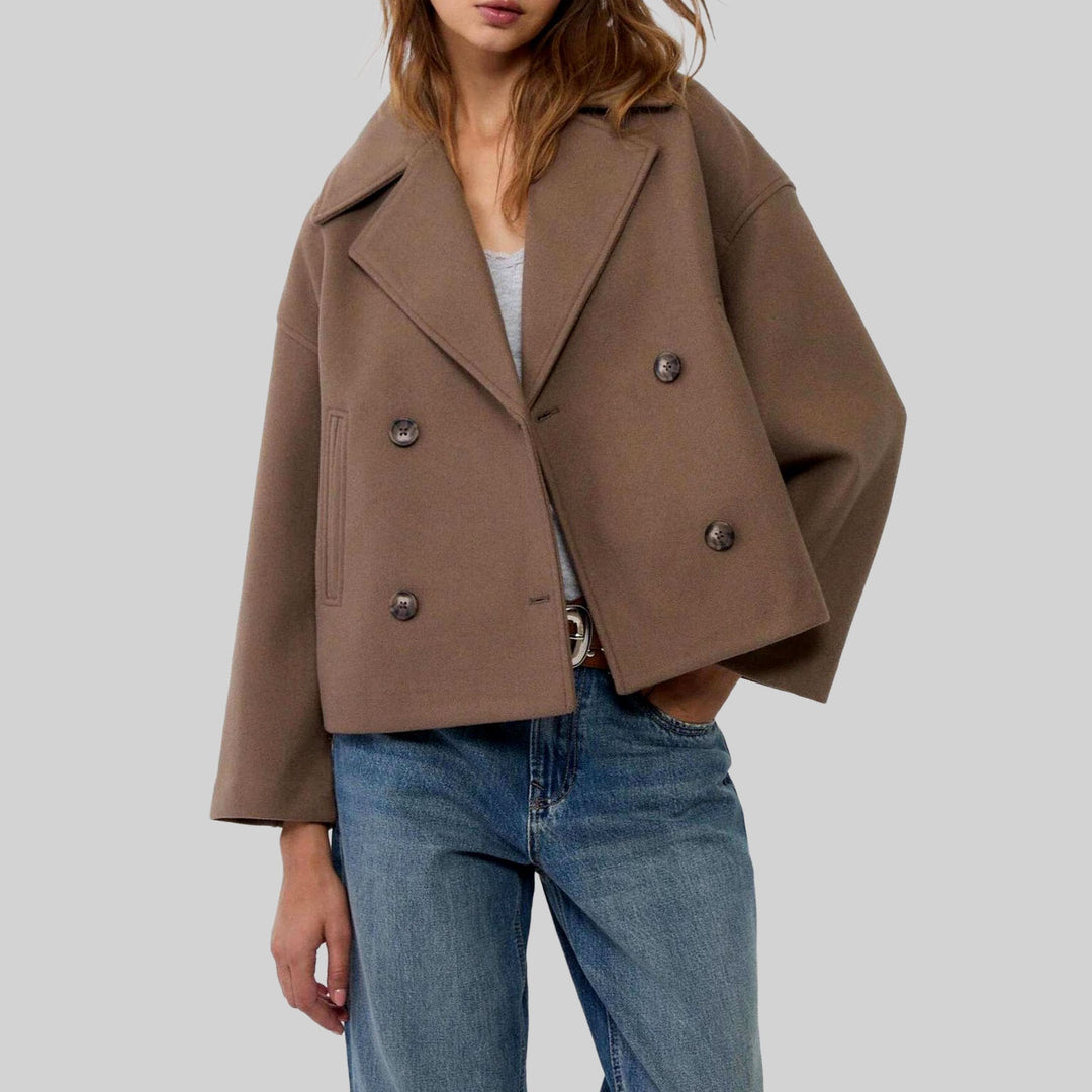 Samara - Women's Double-Breasted Button Front Jacket