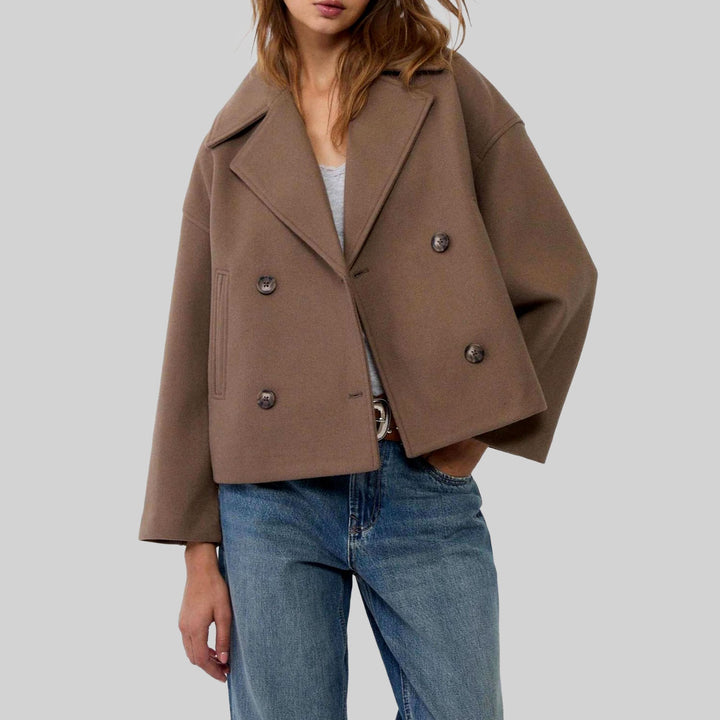 Samara - Women's Double-Breasted Button Front Jacket