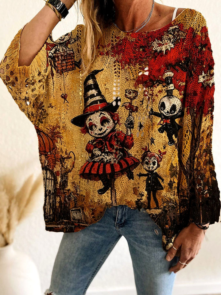 Sandra - Women's Crochet Halloween Pattern Sweater 6