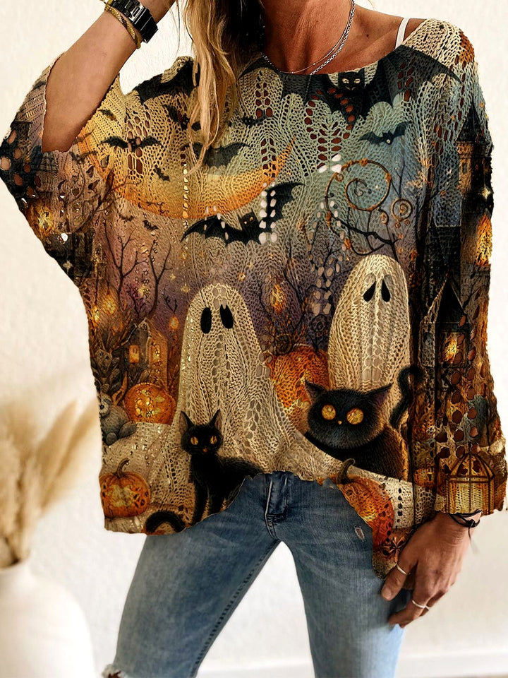 Sandra - Women's Crochet Halloween Pattern Sweater 7