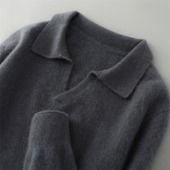 Sanjo - Men's Wool Collared Knit Sweater 2