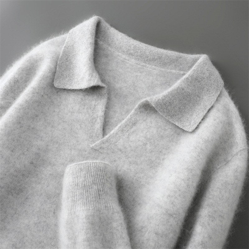 Sanjo - Men's Wool Collared Knit Sweater 3