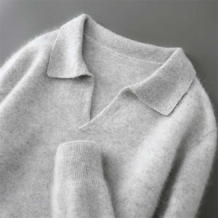 Sanjo - Men's Wool Collared Knit Sweater 3