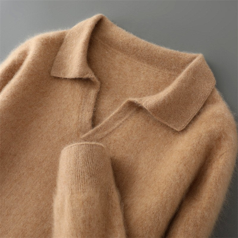 Sanjo - Men's Wool Collared Knit Sweater 4