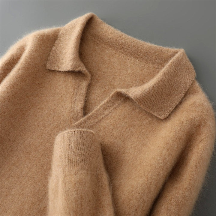 Sanjo - Men's Wool Collared Knit Sweater 4