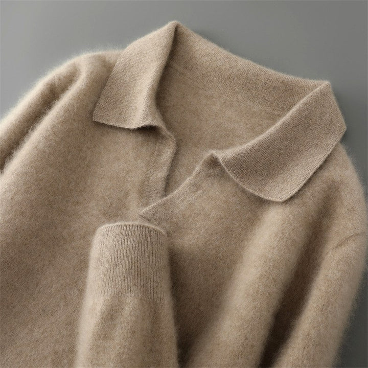 Sanjo - Men's Wool Collared Knit Sweater 5