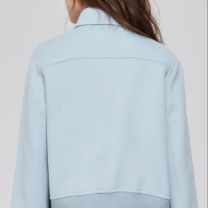 Sarah - Women's Cropped Wool Jacket with Notch Lapel
