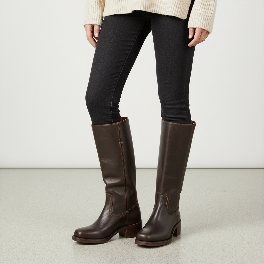 Serena - Women's Leather Knee-High Boot