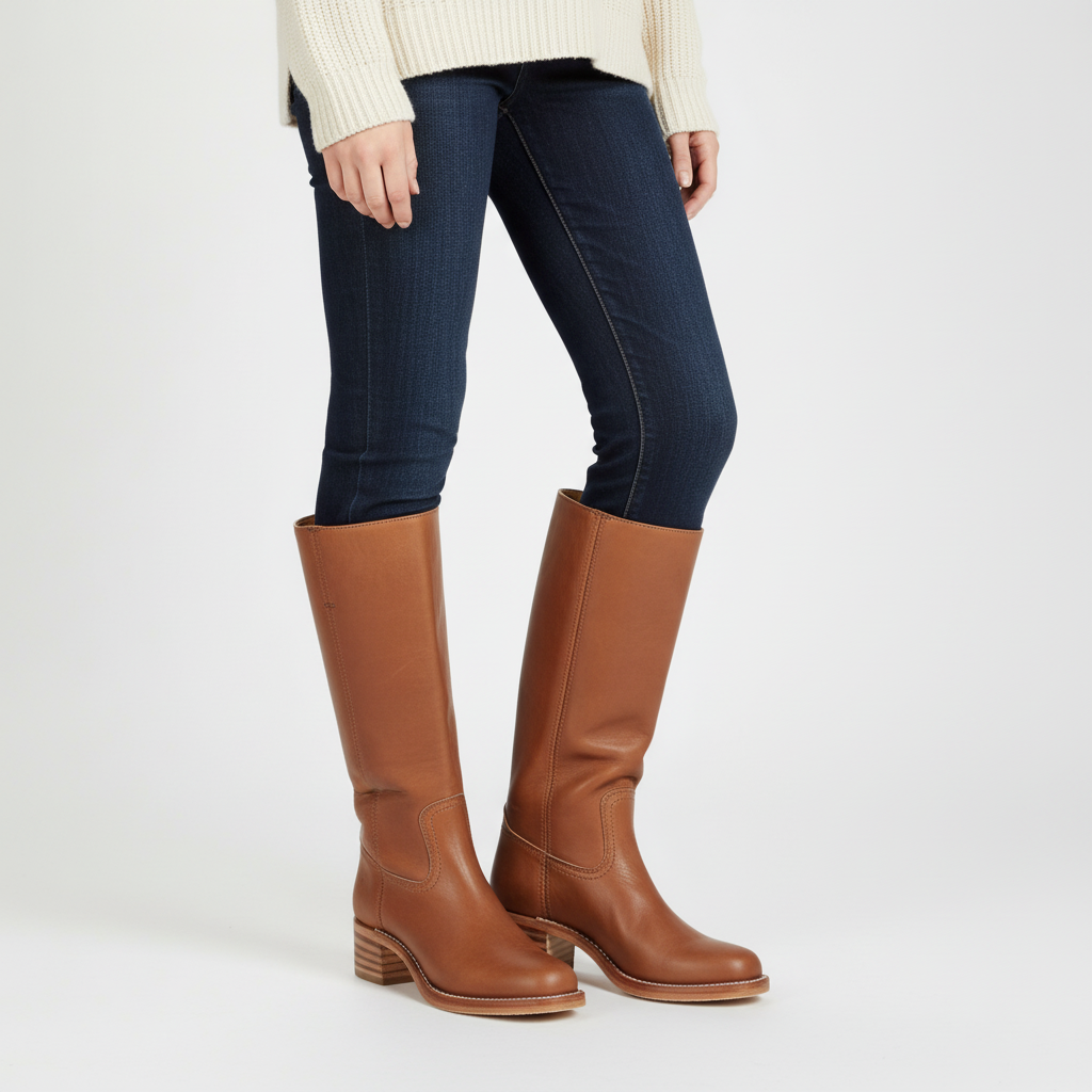 Serena - Women's Leather Knee-High Boot