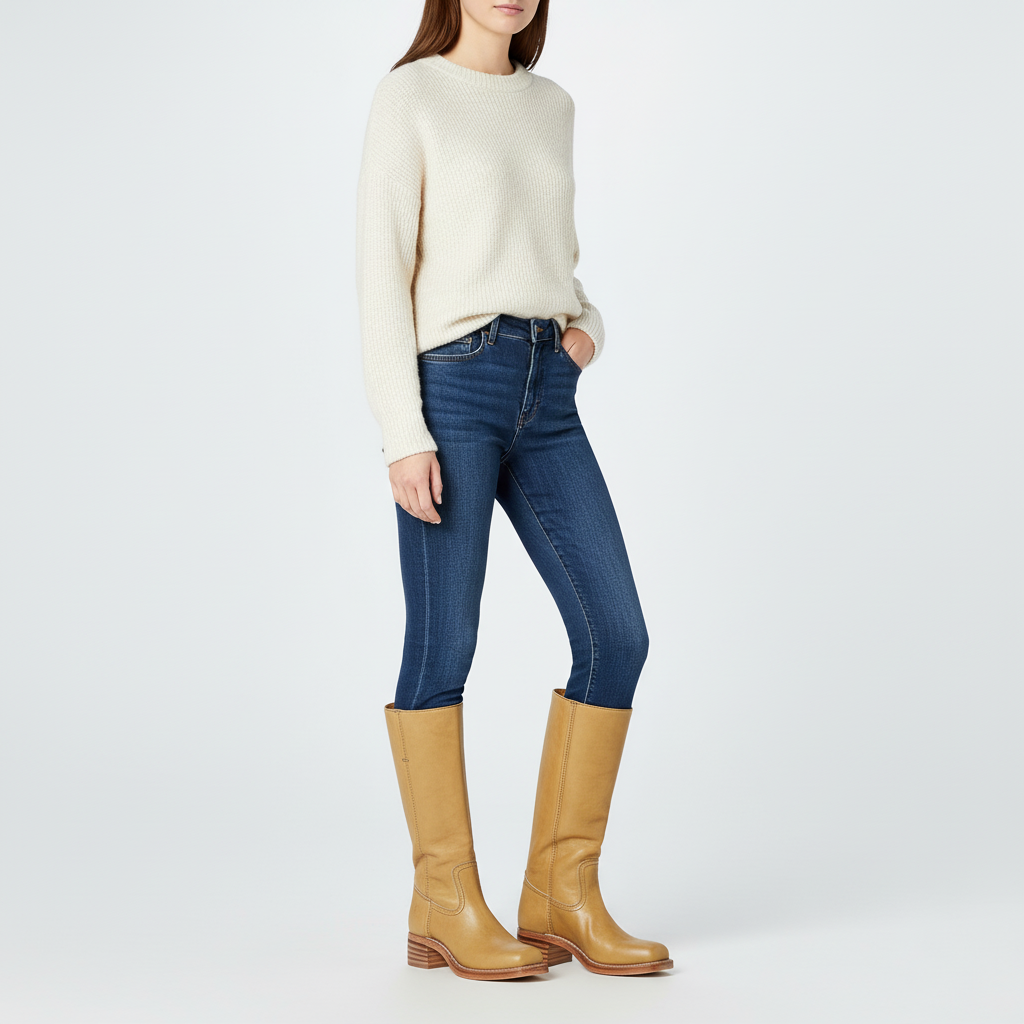 Serena - Women's Leather Knee-High Boot