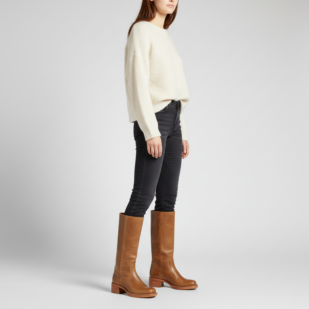 Serena - Women's Leather Knee-High Boot