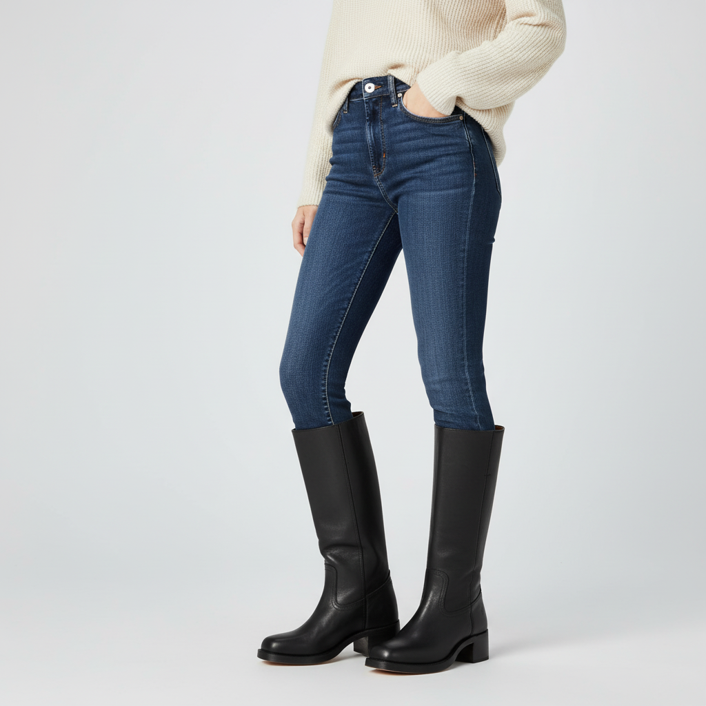Serena - Women's Leather Knee-High Boot