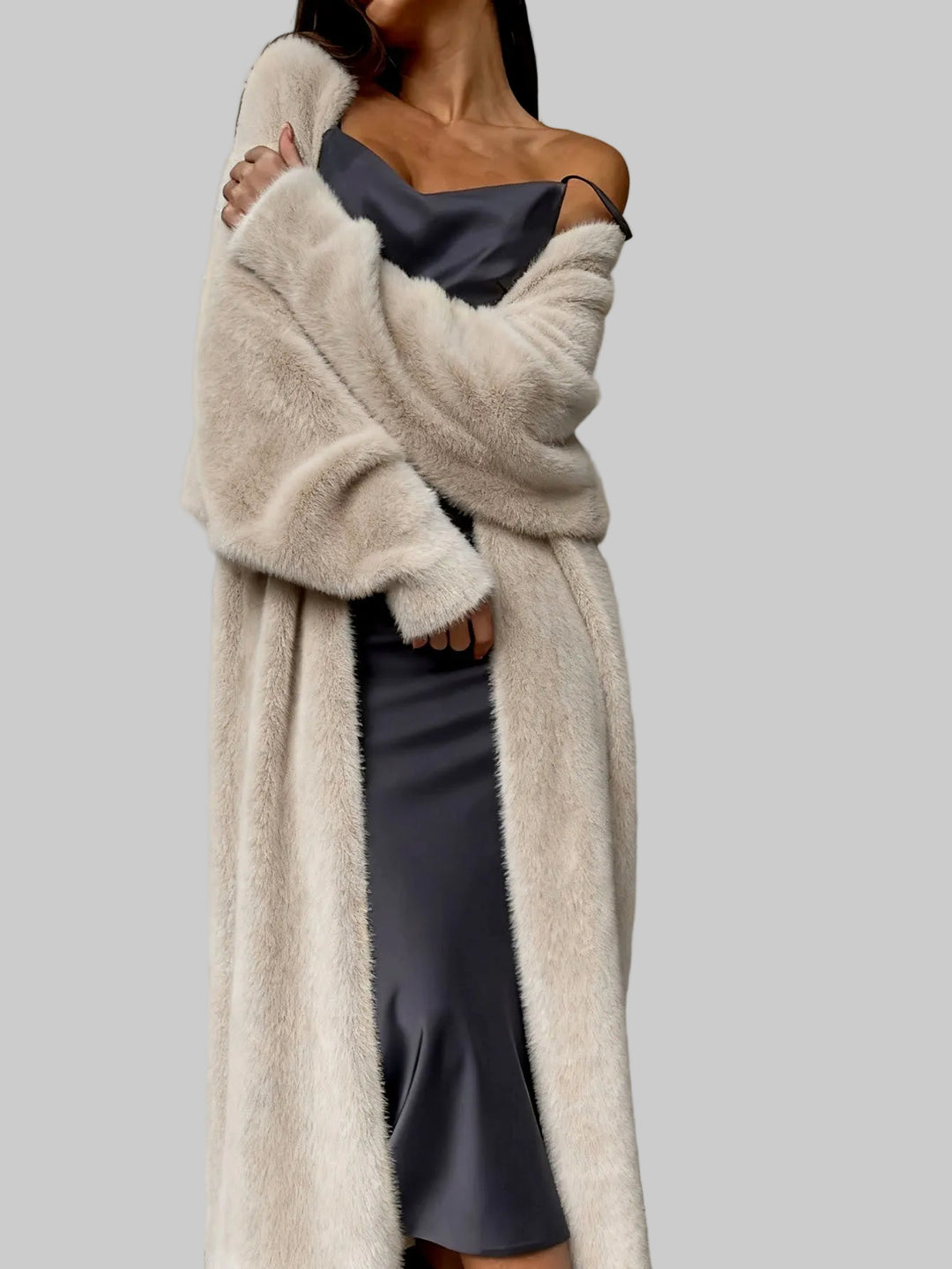Serenity - Women's Plush Fur Long Cardigan 3
