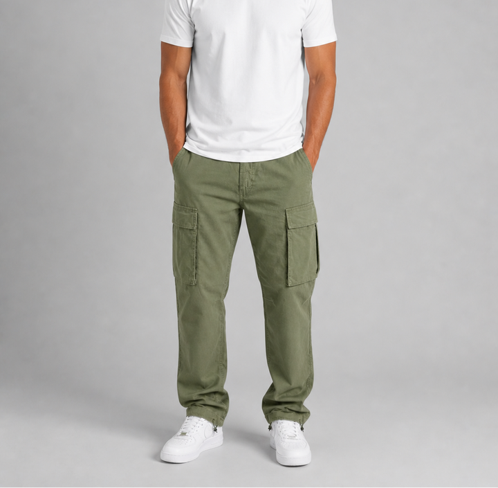 Seth - Men's Straight-Leg Cargo Pants with Utility Pockets