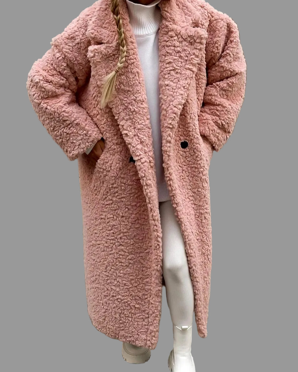 Sheena - Women's Long Teddy Fleece Coat 2