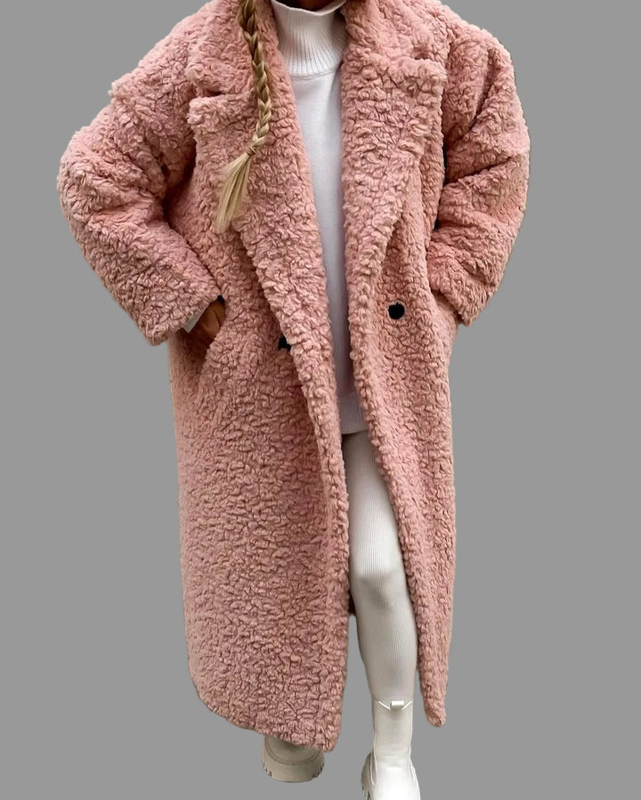 Sheena - Women's Long Teddy Fleece Coat 2