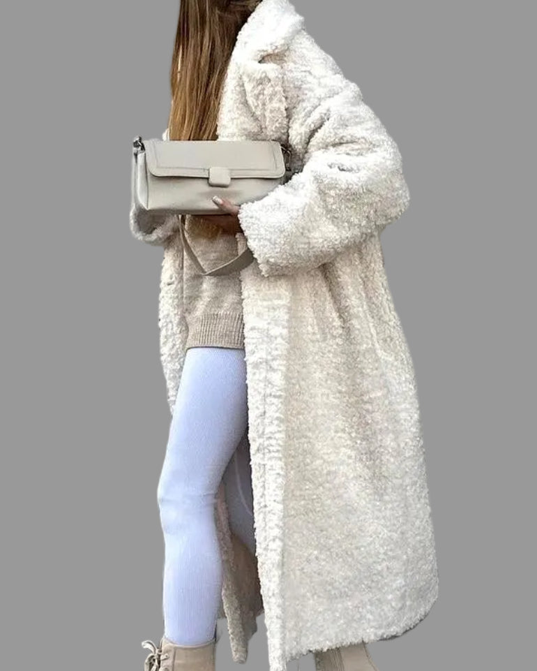 Sheena - Women's Long Teddy Fleece Coat 3
