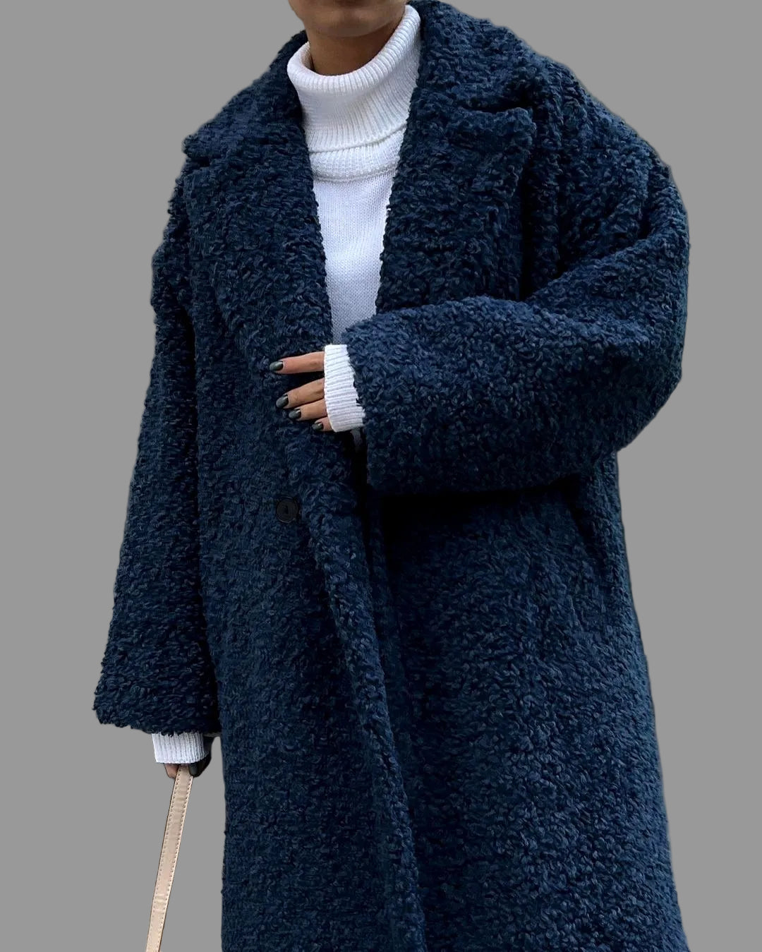 Sheena - Women's Long Teddy Fleece Coat 4