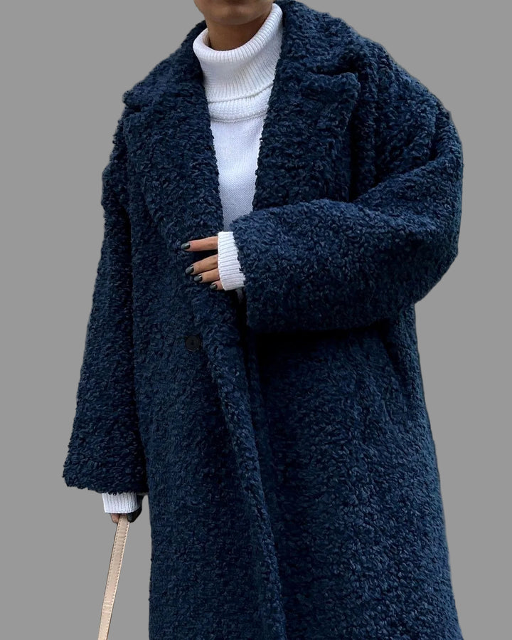 Sheena - Women's Long Teddy Fleece Coat 4