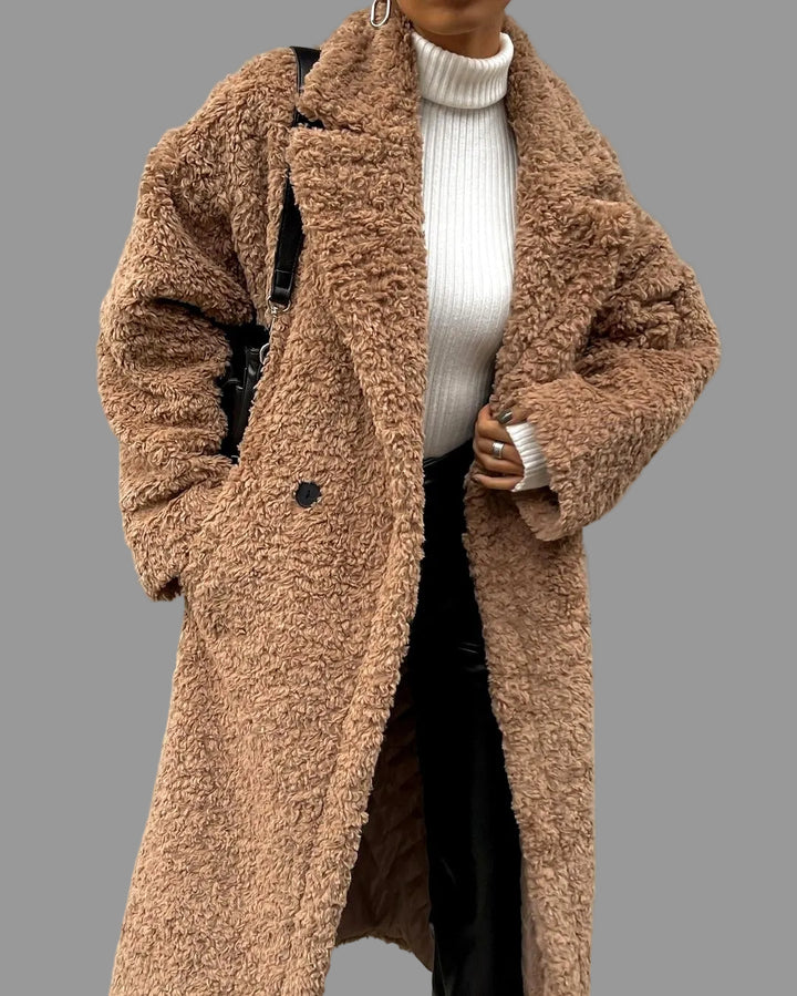 Sheena - Women's Long Teddy Fleece Coat 5