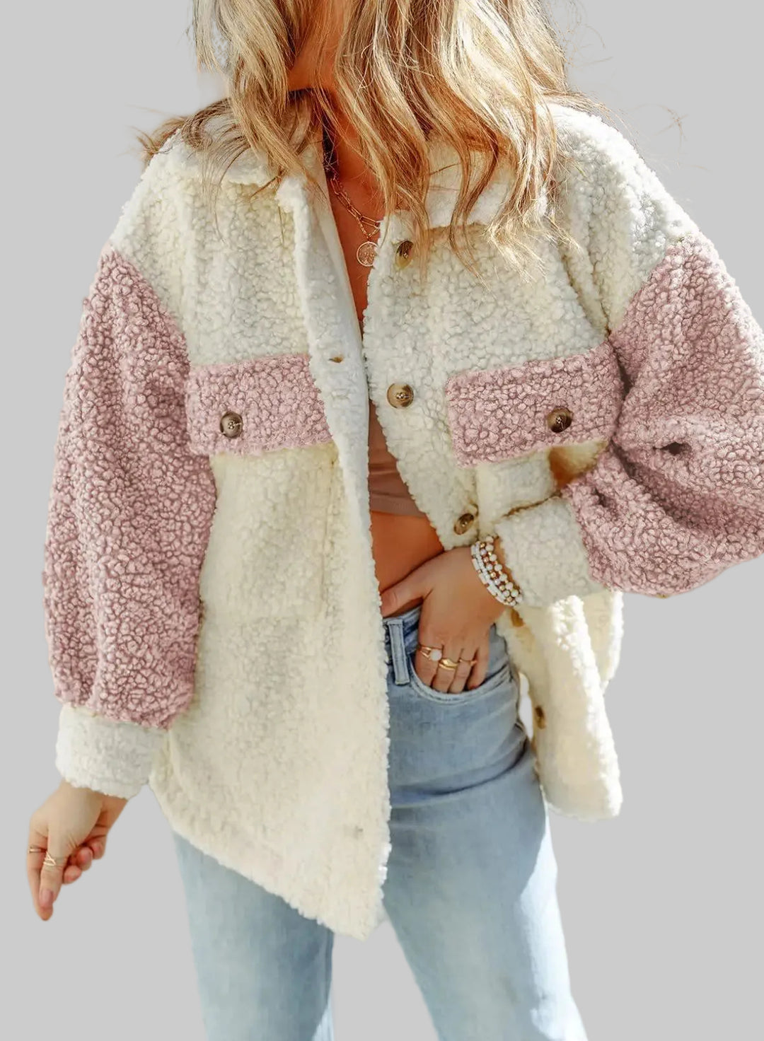 Shiloh - Women's Sherpa Button-Front Jacket