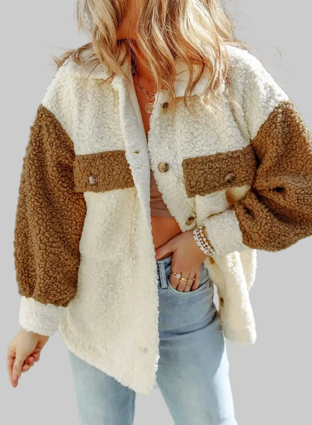 Shiloh - Women's Sherpa Button-Front Jacket