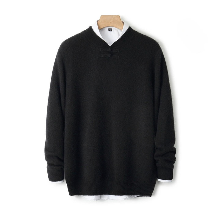 Simon - Men's Wool Pullover with Toggle Closure