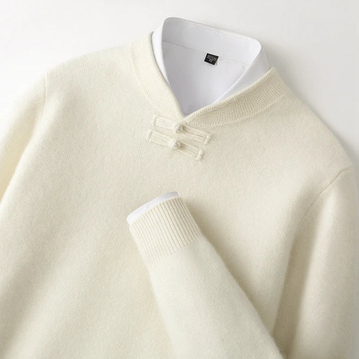 Simon - Men's Wool Pullover with Toggle Closure
