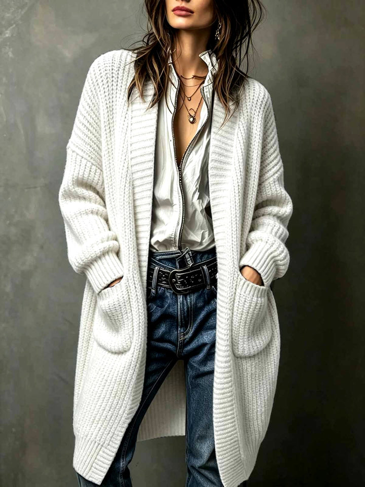 Sophia - Women's Long Knit Cardigan 2